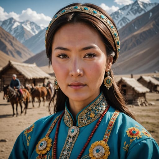 Kazakh Kyrgyzstan woman from Kyrgyzstan (Kazakh-descended residents)