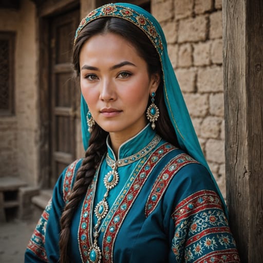 Kazakh Uzbekistan woman from Uzbekistan (Kazakh-descended residents) — Central Asia