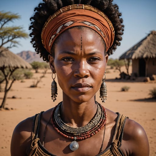 Khoisan San Namibia woman from Namibia, Botswana, South Africa