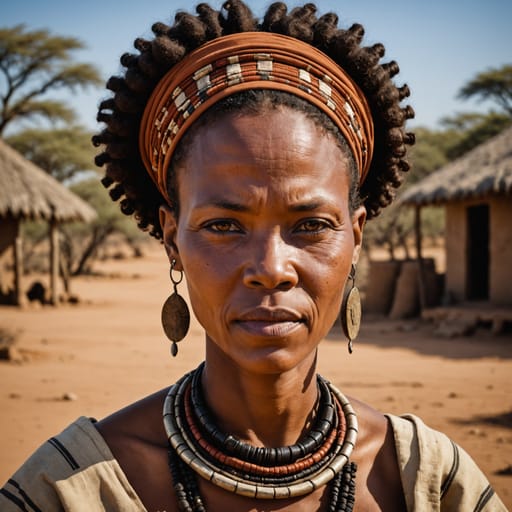 Khoisan San woman from Botswana, Namibia, South Africa, Angola