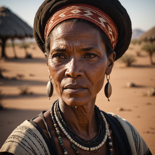 Khomani San woman from Southern Kalahari, Northern Cape, South Africa — Southern Africa