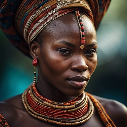 Kongo ROC woman from Republic of Congo, DRC, Angola
