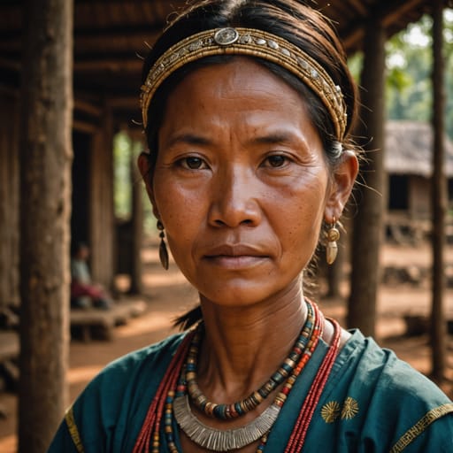 Kreung woman from Ratanakiri Province, northeastern Cambodia — Southeast Asia