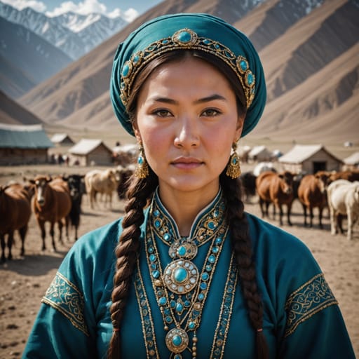Kyrgyz Kazakhstani woman from Kazakhstan (Kyrgyz-descended residents) — Central Asia