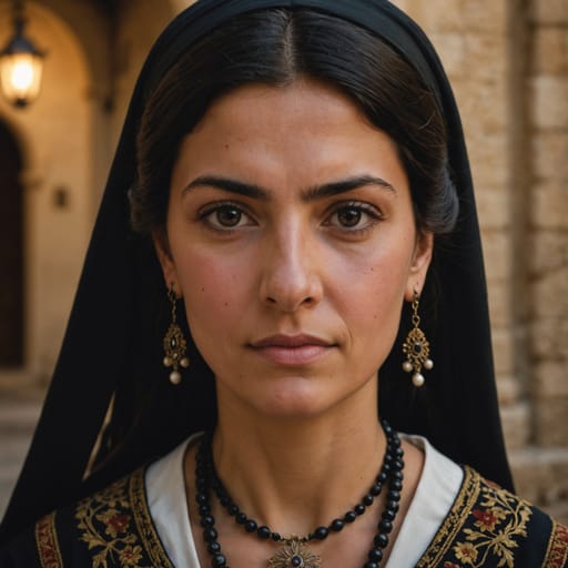 Maltese catalog portrait, AI-generated, lips in view