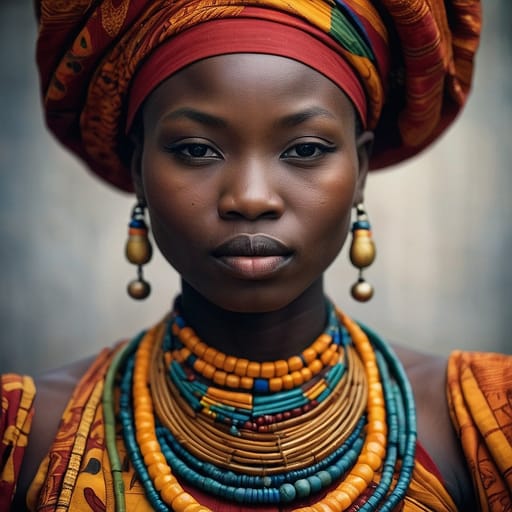 Mandjia woman from Central African Republic