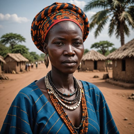 Mangbetu Azande woman from Northeastern DRC, CAR, South Sudan