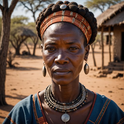 Mbanderu woman from Omaheke Region near Gobabis, eastern Namibia (and western Botswana) — Southern Africa