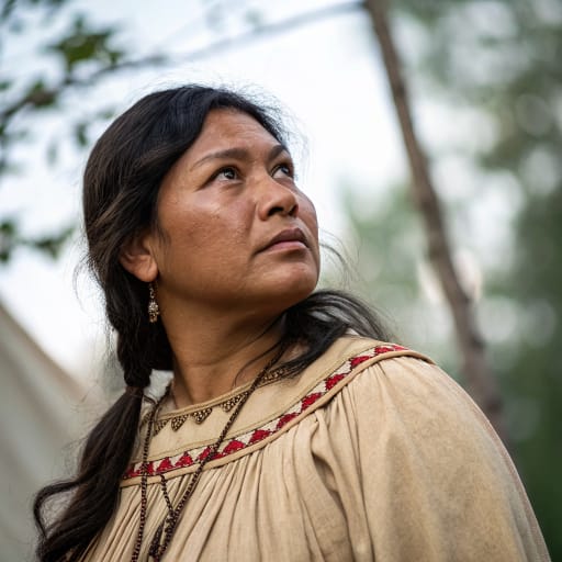 Miꞌkmaq woman from Mi'kma'ki (Canada)