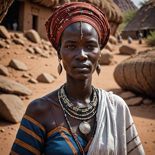 Nuba Mountains woman from Sudan (South Kordofan / Nuba Mountains) — North Africa