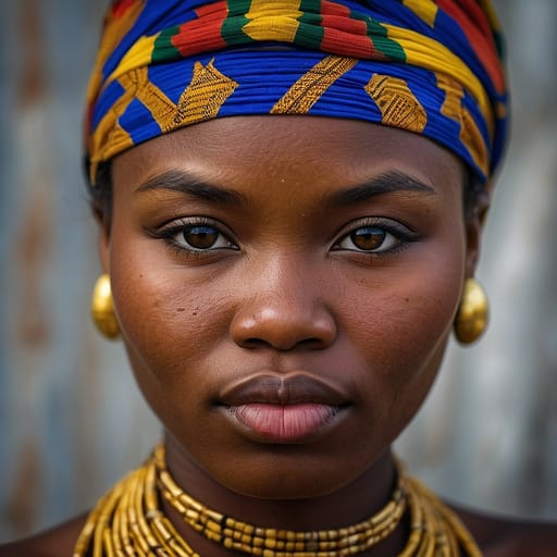 Nzebi woman from Gabon, Republic of Congo