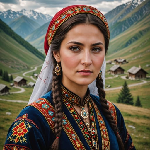 Ossetian Georgia woman from South Ossetia and North Ossetia (Russia) — Western Asia