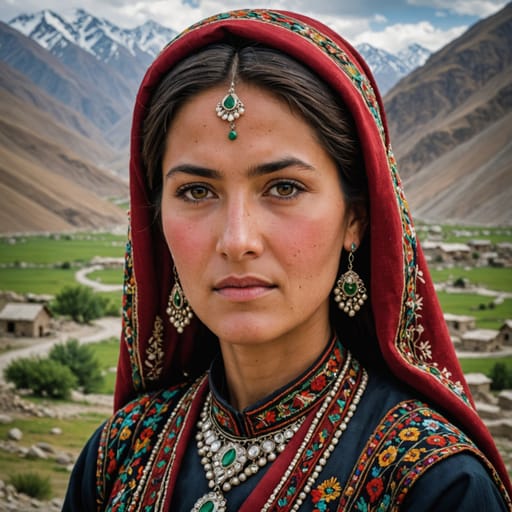Pamiri Tajik woman from Tajikistan (Gorno-Badakhshan)