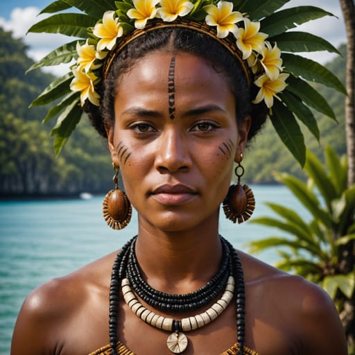 Polynesian Solomon woman from Solomon Islands — Oceania