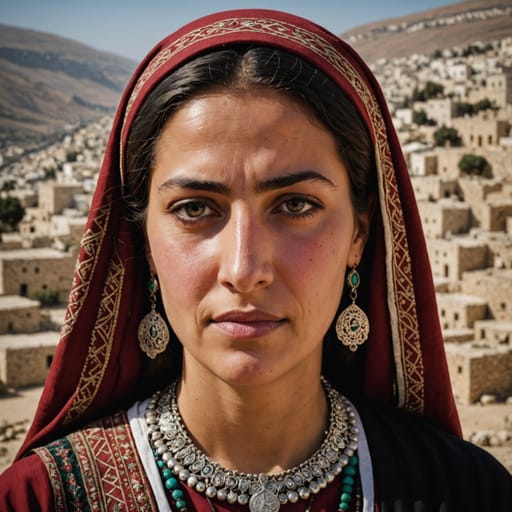 Samaritan Palestine woman from Mount Gerizim (Palestine) and Holon (Israel) — Western Asia