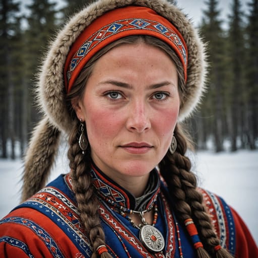Sami Finland woman from Finland (Lapland) and broader Sápmi