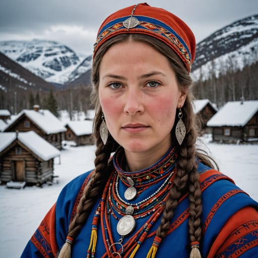 Sami Sweden woman from Sweden (Sápmi) plus broader Sámi populations