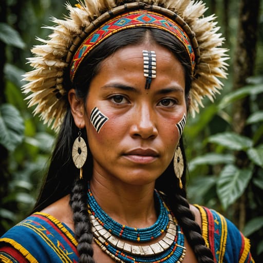 Shuar woman from Ecuador (southeastern Amazon) — South America