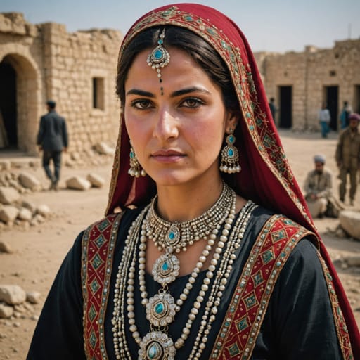 Syrian Turkmen woman from Syria (northern, Aleppo countryside)