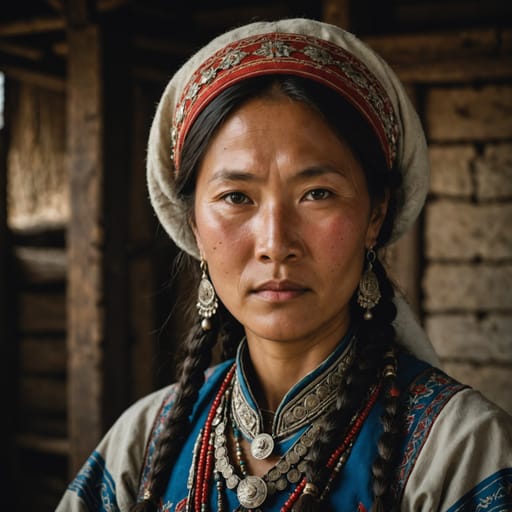 Telengit woman from Kosh-Agach and Ulagan districts, Altai Republic, Russia — Northern Asia