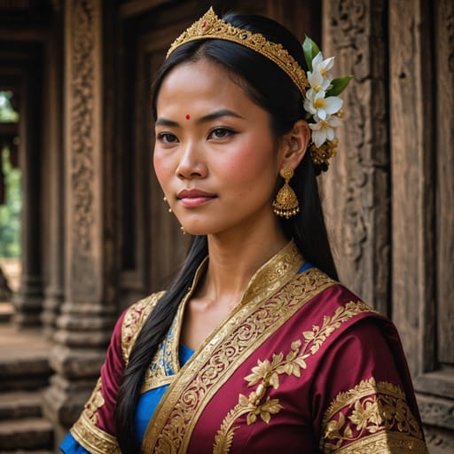 Thai Khmer woman from Thailand (Northern Khmer region)
