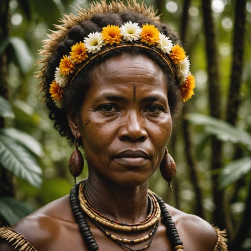Trobriand Islanders woman from Trobriand Islands, Milne Bay Province, Papua New Guinea — Melanesia