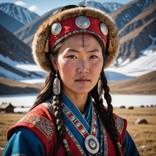Tsaatan woman from Mongolia (Khövsgöl)