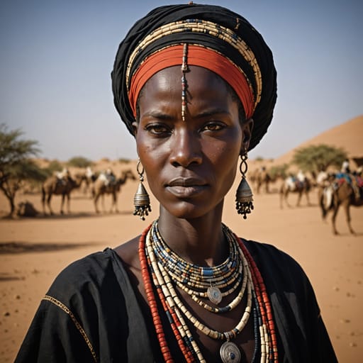 Tubu woman from Northern Chad, southern Libya