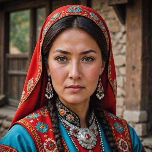 Turkish Kyrgyzstan woman from Kyrgyzstan (Turkish-descended residents) — Central Asia