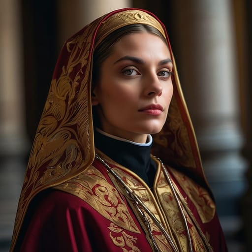 Vatican Clergy woman from Vatican City and global Roman Catholic Church