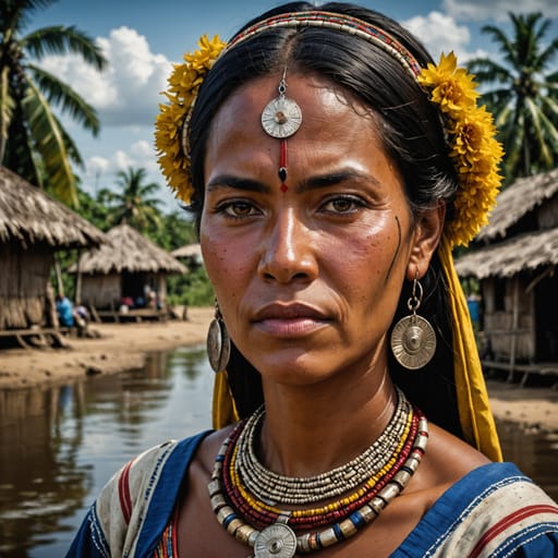 Warao woman from Venezuela (Orinoco Delta)