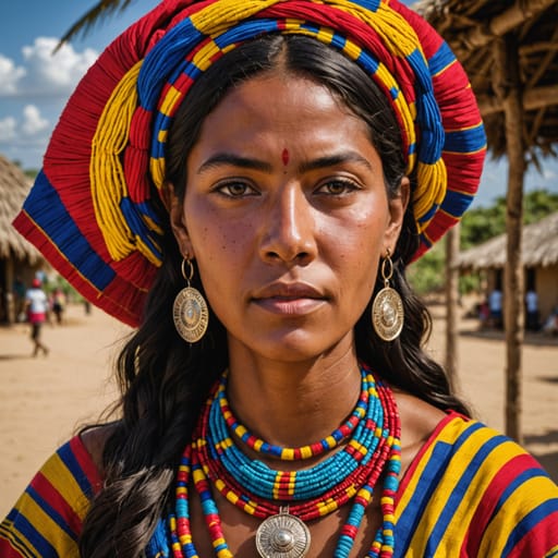 Wayuu woman from La Guajira (Colombia and Venezuela) — South America