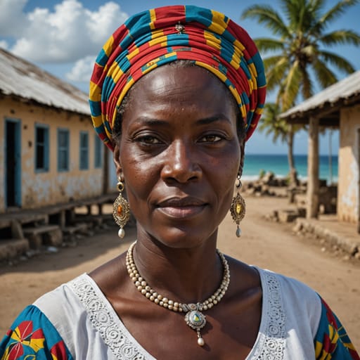 White Antiguan woman from Antigua and Barbuda — variant 2