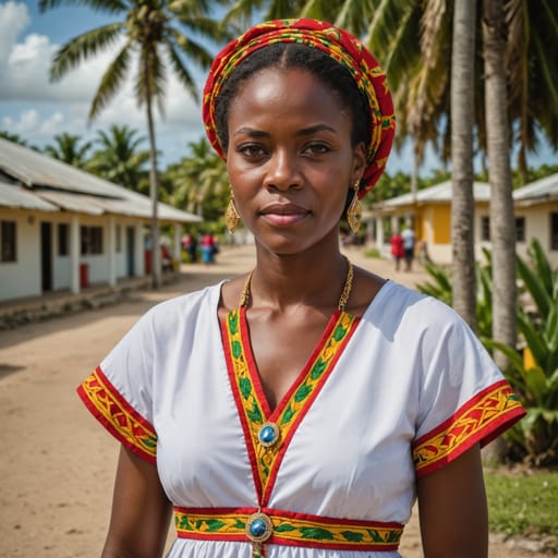 White Barbadian woman from Barbados — variant 2