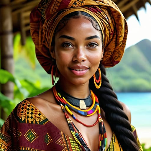 White Dominican (Caribbean) woman from Dominica