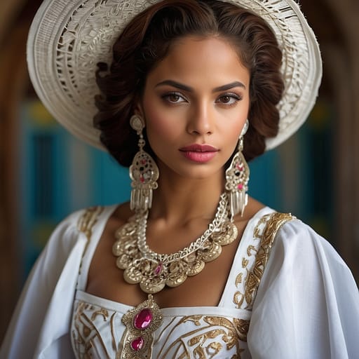 White Dominican woman from Dominican Republic