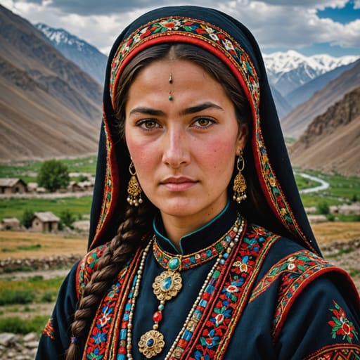 Yaghnobi woman from Tajikistan (Yaghnob Valley, Sughd) — Central Asia