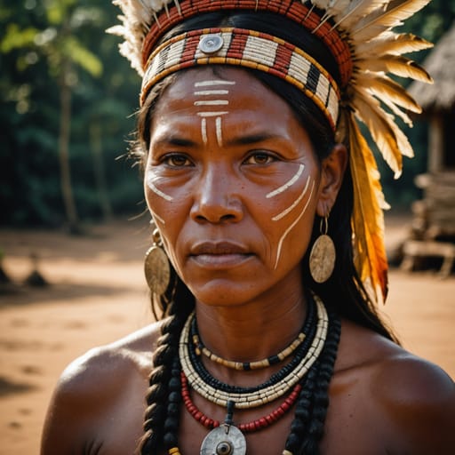 Yawalapiti woman from Upper Xingu, Xingu Indigenous Park, Mato Grosso, Brazil — South America