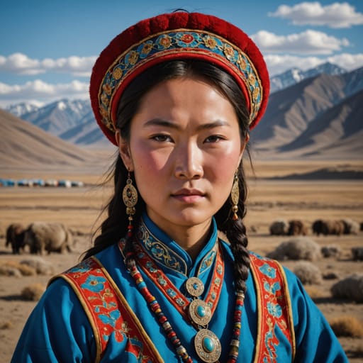 Zakhchin woman from Mongolia (Khovd) — East Asia