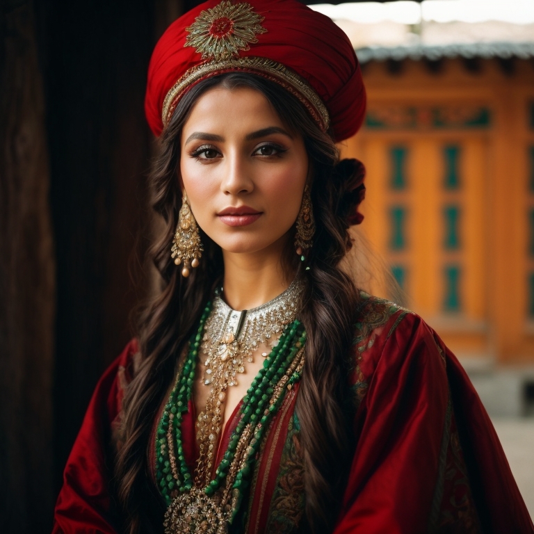 Circassian woman from Turkey, Jordan, plus historic North Caucasus