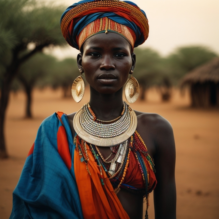 Dinka woman from South Sudan